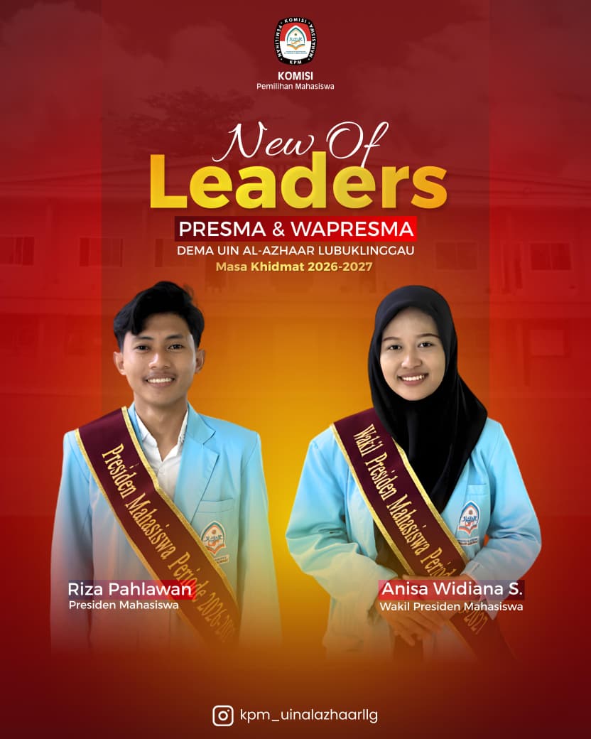 Nahkoda Baru Gerakan Kampus: Riza Pahlawan & Anisa Widiana Sari Pimpin DEMA UIN Al-Azhaar 2026–2027